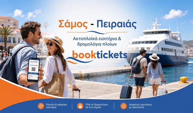 Σάμος - Πειραιάς: Εισιτήρια από 53€, δρομολόγια. 2026