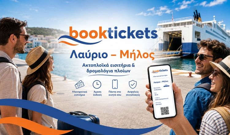Λαύριο - Μήλος: Ακτοπλοϊκά εισιτήρια από 20€ | 2026