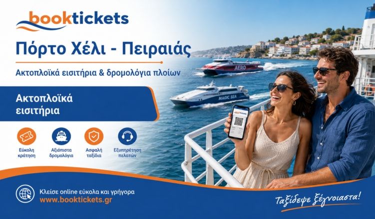 Πόρτο Χέλι - Πειραιάς ακτοπλοϊκά από 36€ | 2026