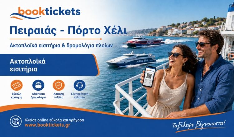 Πειραιάς - Πόρτο Χέλι ακτοπλοϊκά από 41,60€ | 2026